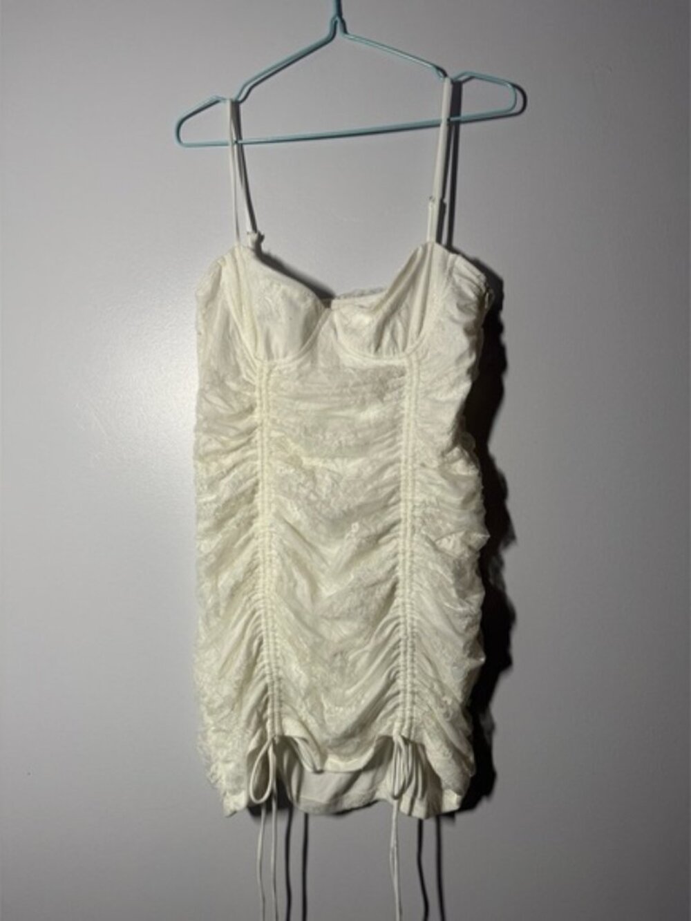 Princess Polly White Ruched Women's Mini Dress Size 12